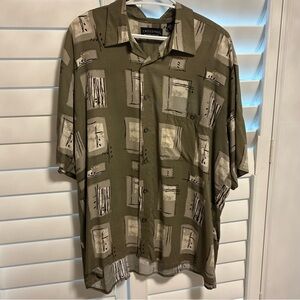 Crossing Patterned Men’s button up - Size XL